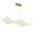 Wave shade office chandelier golden led dining room chandelier lighting fixture